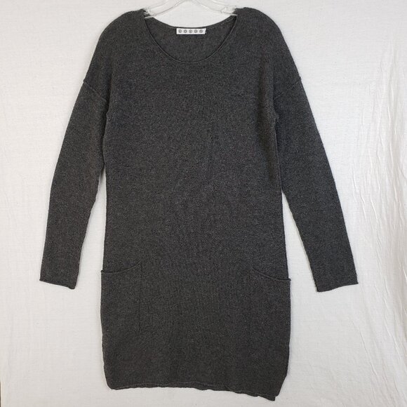 Kokun Dresses & Skirts - KOKUN 100% Cashmere Sweater Dress Tunic Knit Gray size S Relaxed Fit Lagenlook